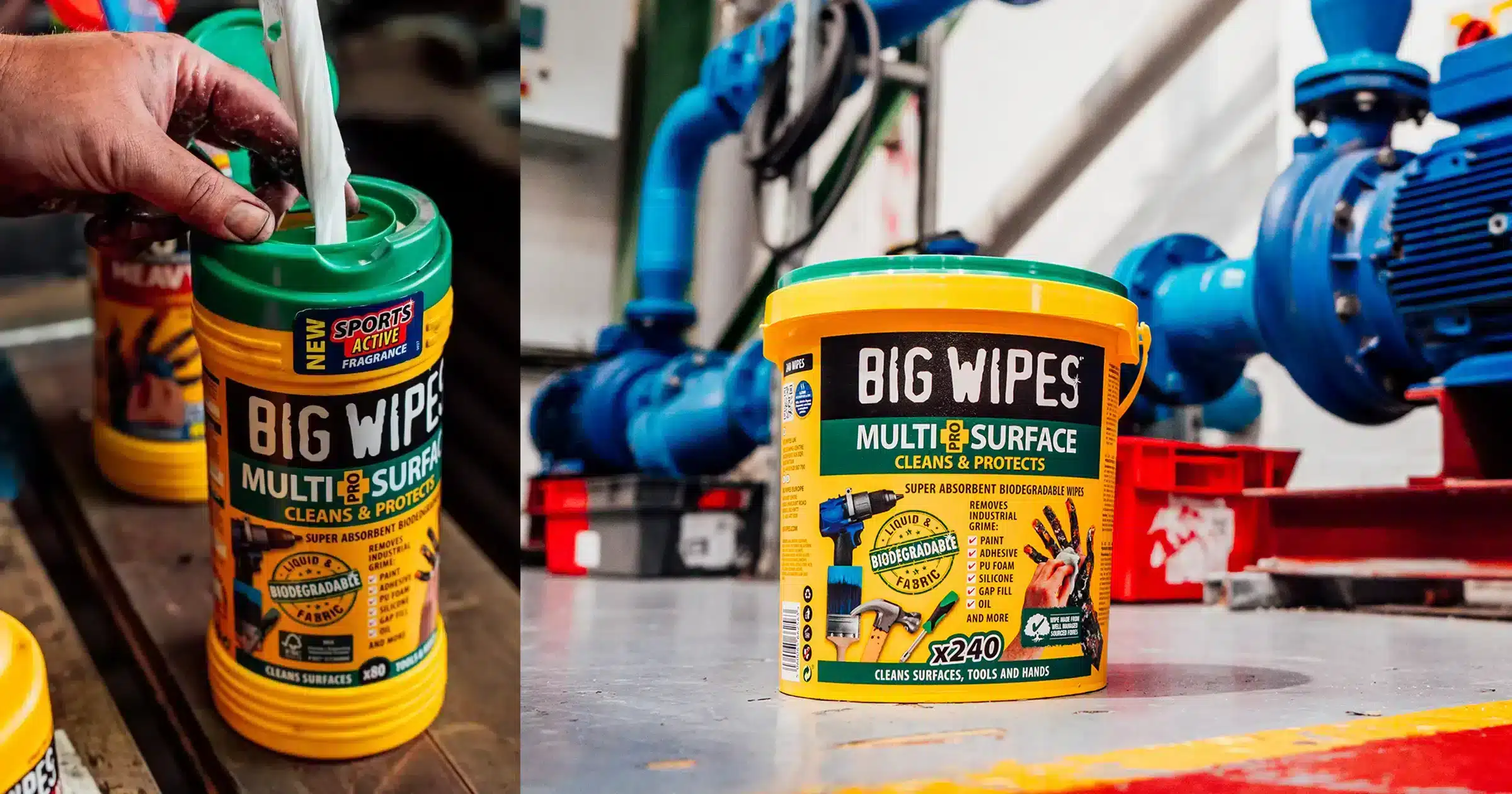 Čišćenje alata pomoću Big Wipes Multi-Surface maramica